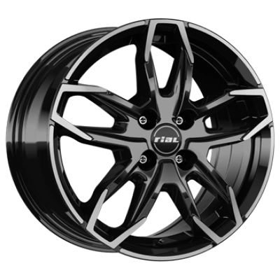 Rial Lucca 6,5x16 4x108 ET20 diamant-schwarz - Felge Rial Lucca 6,5x16 4x108 ET20 diamant-schwarz - Felge
