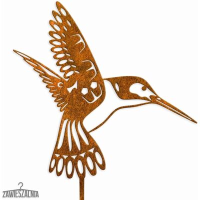 Zawieszalnia – Gartenschmuck Rostiger Kolibri XL, Dekoration aus Corten-Stahl 22×102 cm Zawieszalnia – Gartenschmuck Rostiger Kolibri XL, Dekoration aus Corten-Stahl 22×102 cm