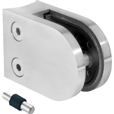 PSG Glashalter 50x40x26 mm mit Pin, Glas 6-10,76 mm, AISI 304, System 42,4, Hochglanz PSG Glashalter 50x40x26 mm mit Pin, Glas 6-10,76 mm, AISI 304, System 42,4, Hochglanz