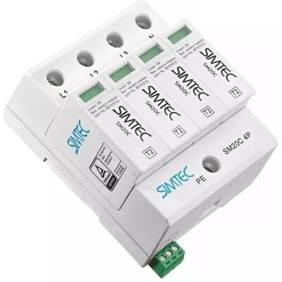 Simet Überspannungsableiter - Typ 2, 4P, 20kA, 1,5kV Simet Überspannungsableiter - Typ 2, 4P, 20kA, 1,5kV
