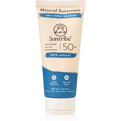 Suntribe Mineral Sunscreen ralisierende schützende Creme für das Gesicht und Körper SPF 50 100 ml Suntribe Mineral Sunscreen ralisierende schützende Creme für das Gesicht und Körper SPF 50 100 ml