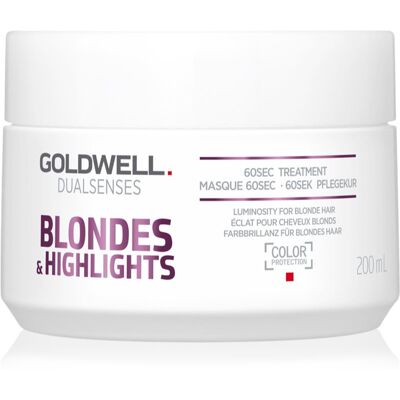 Goldwell Dualsenses Blondes & Highlights Regenerierende Maske neutralisiert gelbe Verfärbungen 200 ml Goldwell Dualsenses Blondes & Highlights Regenerierende Maske neutralisiert gelbe Verfärbungen 200 ml