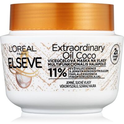 L’Oréal Paris Elseve Extraordinary Oil Coconut nährende Maske mit Kokosöl für normales bis trockenes Haar 300 ml L’Oréal Paris Elseve Extraordinary Oil Coconut nährende Maske mit Kokosöl für normales bis trockenes Haar 300 ml