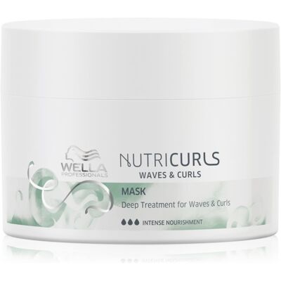 Wella Professionals Nutricurls Waves & Curls glättende Maske für welliges und lockiges Haar 150 ml Wella Professionals Nutricurls Waves & Curls glättende Maske für welliges und lockiges Haar 150 ml