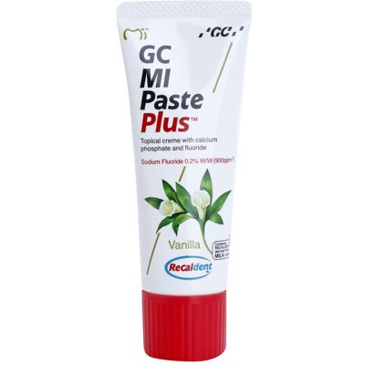 GC MI Paste Plus Vanille schützende remineralisierende Zahncreme für empfindliche Zähne GC MI Paste Plus Vanille schützende remineralisierende Zahncreme für empfindliche Zähne