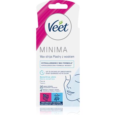 Veet Minima Hypoallergenic Enthaarungswachsstreifen für das Gesicht 20 St. Veet Minima Hypoallergenic Enthaarungswachsstreifen für das Gesicht 20 St.