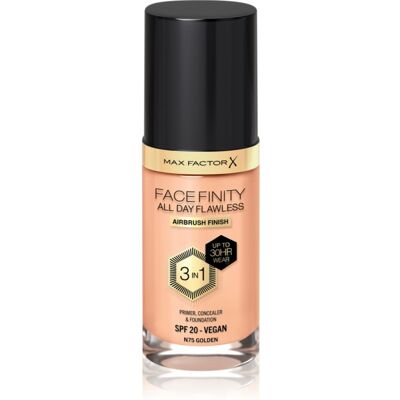 Max Factor Facefinity All Day Flawless langanhaltende Foundation SPF 20 Farbton 75 Golden / N75 Golden 30 ml Max Factor Facefinity All Day Flawless langanhaltende Foundation SPF 20 Farbton 75 Golden / N75 Golden 30 ml