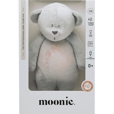 Moonie Bear 2.0 Organic Silver Schmusetuch mit Melodie 1 St. Moonie Bear 2.0 Organic Silver Schmusetuch mit Melodie 1 St.