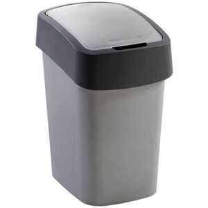 KETER CURVER Mülleimer "FLIP BIN" 25 L silber/grau KETER CURVER Mülleimer "FLIP BIN" 25 L silber/grau