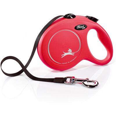 FLEXI New Classic L Gurtleine 5 m rot FLEXI New Classic L Gurtleine 5 m rot