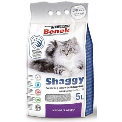 BENEK Super Shaggy Lavendel Katzenstreu - Klumpend, 10L BENEK Super Shaggy Lavendel Katzenstreu - Klumpend, 10L
