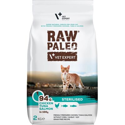 VETEXPERT Raw Paleo Sterilised Huhn & Thunfisch & Lachs - 2kg VETEXPERT Raw Paleo Sterilised Huhn & Thunfisch & Lachs - 2kg