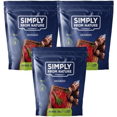 SIMPLY FROM NATURE Pferdefleisch Hundeleckerlis - Natürlich, Handgemacht, 98% Fleisch SIMPLY FROM NATURE Pferdefleisch Hundeleckerlis - Natürlich, Handgemacht, 98% Fleisch