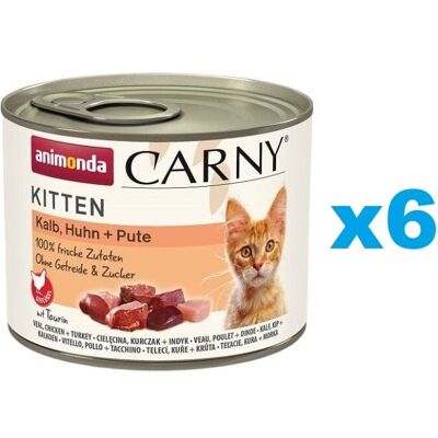 Animonda Carny Kitten Nassfutter für Katzen mit Kalb, Hähnchen & Truthahn - 200g Animonda Carny Kitten Nassfutter für Katzen mit Kalb, Hähnchen & Truthahn - 200g