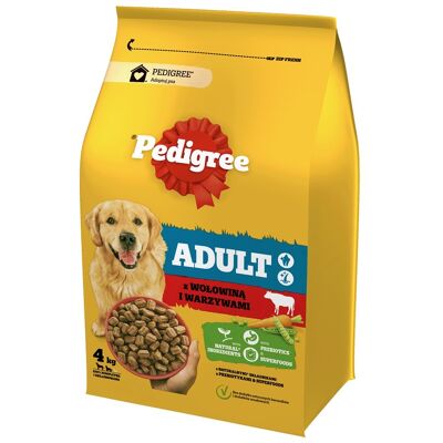 PEDIGREE Adult mit Rindfleisch und Gemüse für große und mittelgroße Hunderassen 4 kg PEDIGREE Adult mit Rindfleisch und Gemüse für große und mittelgroße Hunderassen 4 kg
