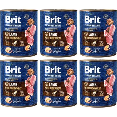 BRIT Premium by Nature 6x800 g Lamm und Buchweizen natürliches Hundefutter BRIT Premium by Nature 6x800 g Lamm und Buchweizen natürliches Hundefutter