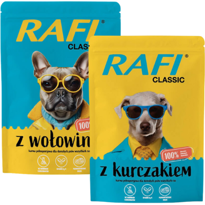 RAFI Classic Mix Geschmacks Huhn und Rind für Hunde 20x400g RAFI Classic Mix Geschmacks Huhn und Rind für Hunde 20x400g
