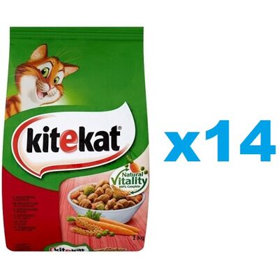 Kitekat Rind & Gemüse Katzennahrung - 14 Stück Kitekat Rind & Gemüse Katzennahrung - 14 Stück