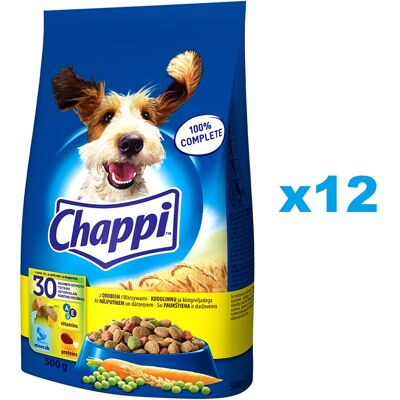 Chappi Trockenfutter - 12x500g mit Geflügel & Gemüse Chappi Trockenfutter - 12x500g mit Geflügel & Gemüse