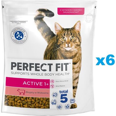 Perfect Fit Active 1+ 6x750g - Trockenfutter für Katzen Perfect Fit Active 1+ 6x750g - Trockenfutter für Katzen
