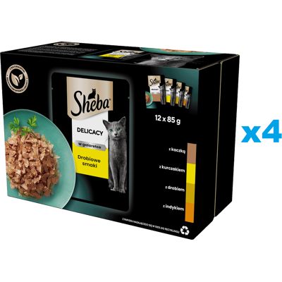 SHEBA Natürliche Huhn, Pute & Ente Katzenfutter - 48x85g SHEBA Natürliche Huhn, Pute & Ente Katzenfutter - 48x85g
