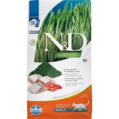 FARMINA N&D Spirulina Trockenfutter mit Hering, Spirulina, Wolfsbeere für adulte Katzen 50g FARMINA N&D Spirulina Trockenfutter mit Hering, Spirulina, Wolfsbeere für adulte Katzen 50g
