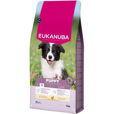 EUKANUBA Puppy Trockenfutter mit Huhn für Welpen mittelgroßer Rassen 15 kg EUKANUBA Puppy Trockenfutter mit Huhn für Welpen mittelgroßer Rassen 15 kg