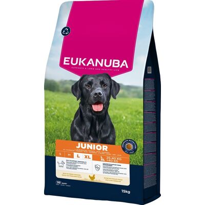 EUKANUBA Junior Large Breeds Chicken 15 kg sucha karma dla młodych psów dużych ras bogata w świeżego kurczaka EUKANUBA Junior Large Breeds Chicken 15 kg sucha karma dla młodych psów dużych ras bogata w świeżego kurczaka