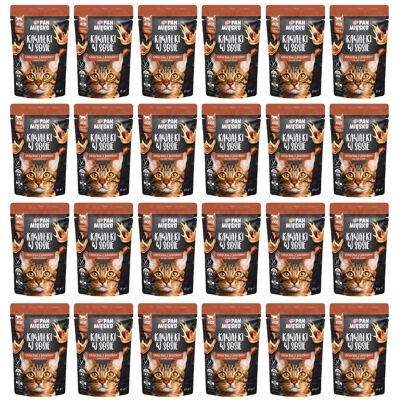 PAN MIĘSKO Nassfutter mit Kalb und Hirsch in Soße für adulte Katzen getreidefrei 24x85 g PAN MIĘSKO Nassfutter mit Kalb und Hirsch in Soße für adulte Katzen getreidefrei 24x85 g