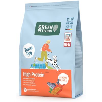 GREEN PETFOOD InsectDog High Protein Trockenfutter mit Insektenprotein und Lachs für aktive adulte Hunde 3 kg GREEN PETFOOD InsectDog High Protein Trockenfutter mit Insektenprotein und Lachs für aktive adulte Hunde 3 kg