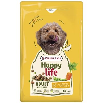 VERSELE-LAGA Happy Life Adult Trockenfutter mit Huhn für adulte Hunde 2,5 kg VERSELE-LAGA Happy Life Adult Trockenfutter mit Huhn für adulte Hunde 2,5 kg