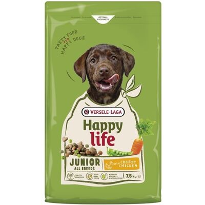 VERSELE-LAGA Happy Life Junior Trockenfutter mit Huhn für Welpen und junge Hunde 7,5 kg VERSELE-LAGA Happy Life Junior Trockenfutter mit Huhn für Welpen und junge Hunde 7,5 kg