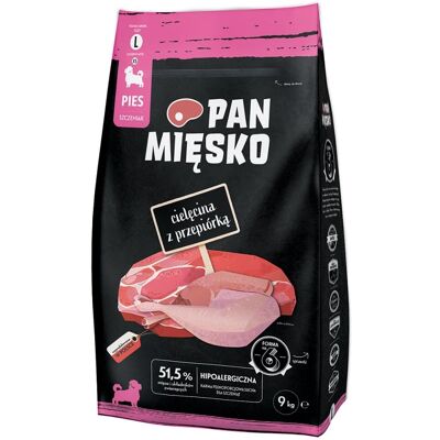 PAN MIĘSKO Trockenfutter mit Kalb und Wachtel für Welpen und Junghunde L 9 kg PAN MIĘSKO Trockenfutter mit Kalb und Wachtel für Welpen und Junghunde L 9 kg