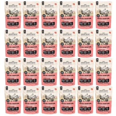 WIEJSKA ZAGRODA Superfoods Nassfutter Huhn mit Garnelen und Baldrian für adulte Katzen getreidefrei 24x100 g WIEJSKA ZAGRODA Superfoods Nassfutter Huhn mit Garnelen und Baldrian für adulte Katzen getreidefrei 24x100 g