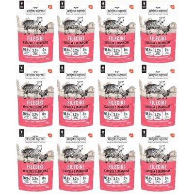 WIEJSKA ZAGRODA Filets Huhn mit Lamm für adulte Katzen getreidefrei 12x85 g WIEJSKA ZAGRODA Filets Huhn mit Lamm für adulte Katzen getreidefrei 12x85 g