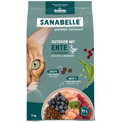 SANABELLE Outdoor Trockenfutter mit Ente für Freigängerkatzen 2 kg SANABELLE Outdoor Trockenfutter mit Ente für Freigängerkatzen 2 kg