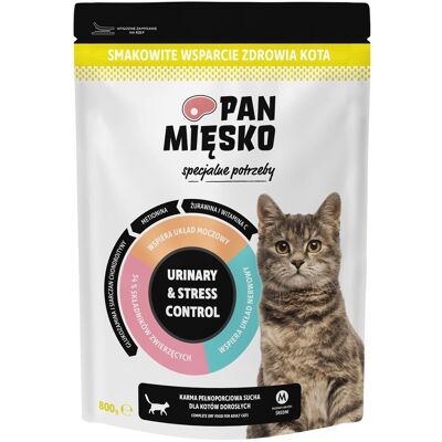 PAN MIĘSKO Urinary & Stress Control Trockenfutter mit Truthahn für adulte Katzen 2x3 kg PAN MIĘSKO Urinary & Stress Control Trockenfutter mit Truthahn für adulte Katzen 2x3 kg