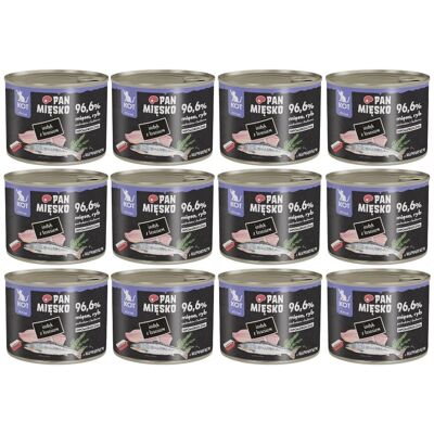 PAN MIĘSKO Nassfutter mit Pute, Lachs und Rosmarin für Kätzchen hypoallergen 12x200 g PAN MIĘSKO Nassfutter mit Pute, Lachs und Rosmarin für Kätzchen hypoallergen 12x200 g