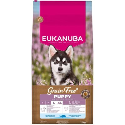 EUKANUBA Grain Free Puppy Large Ocean Fish 12 kg bezzbóżowa karma dla szczeniąt dużych ras z rybą EUKANUBA Grain Free Puppy Large Ocean Fish 12 kg bezzbóżowa karma dla szczeniąt dużych ras z rybą