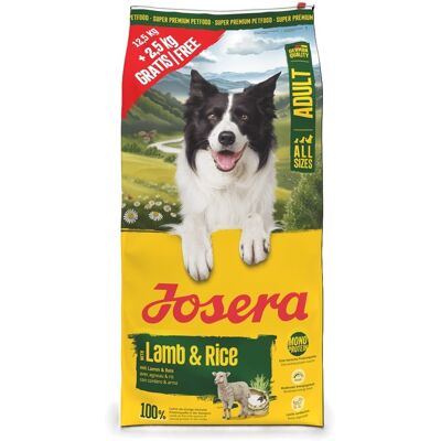 JOSERA Lamm und Reis Adult Monoprotein-Hundefutter 12,5kg + 2,5kg Gratis JOSERA Lamm und Reis Adult Monoprotein-Hundefutter 12,5kg + 2,5kg Gratis