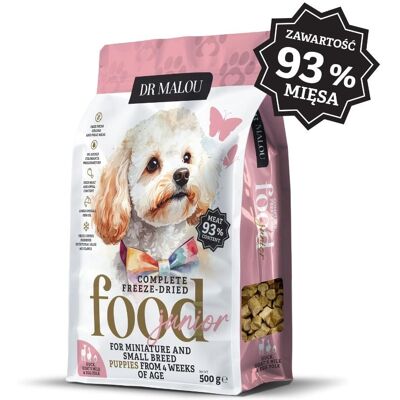 DR MALOU Puppies Gefriergetrocknete Ente mit Ziegenmilch und Eigelb Trockenfutter für Welpen 500 g DR MALOU Puppies Gefriergetrocknete Ente mit Ziegenmilch und Eigelb Trockenfutter für Welpen 500 g