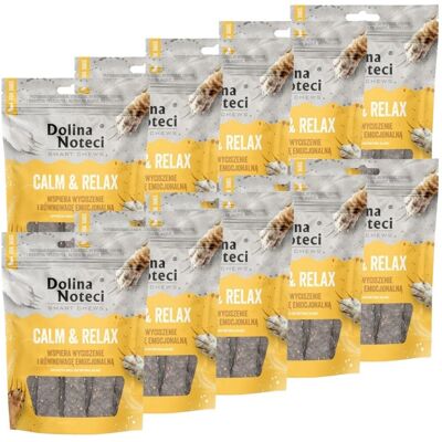 DOLINA NOTECI Smart Chews Calm & Relax Unterstützung bei der Stressreduktion, getrocknete Leckerlis für Hunde 10x100g DOLINA NOTECI Smart Chews Calm & Relax Unterstützung bei der Stressreduktion, getrocknete Leckerlis für Hunde 10x100g