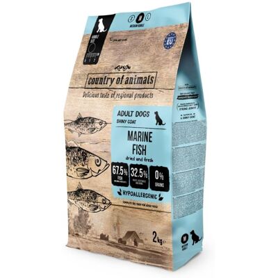 COUNTRY OF ANIMALS Marine Fish Trockenfutter Meeresfische für adulte M Hunde 2 kg COUNTRY OF ANIMALS Marine Fish Trockenfutter Meeresfische für adulte M Hunde 2 kg