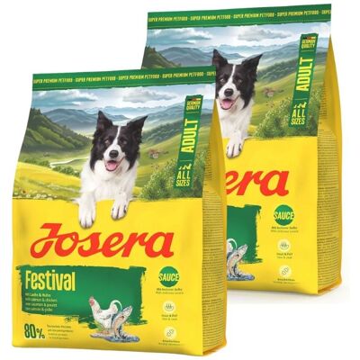 JOSERA Festival Trockenfutter mit Lachs und Huhn mit Soße für wählerische adulte Hunde alle Rassen 2x900g JOSERA Festival Trockenfutter mit Lachs und Huhn mit Soße für wählerische adulte Hunde alle Rassen 2x900g