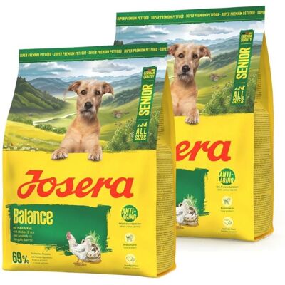 JOSERA Senior Balance Trockenfutter mit Huhn und Reis für ältere Hunde alle Rassen fettarm 2x900g JOSERA Senior Balance Trockenfutter mit Huhn und Reis für ältere Hunde alle Rassen fettarm 2x900g
