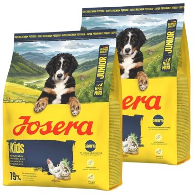 JOSERA Junior Kids Trockenfutter mit Huhn und Reis für junge Hunde mittelgroßer und großer Rassen 2x900g JOSERA Junior Kids Trockenfutter mit Huhn und Reis für junge Hunde mittelgroßer und großer Rassen 2x900g