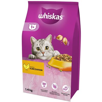 WHISKAS Adult 1,4 kg chicken - Trockenfutter für Katzen WHISKAS Adult 1,4 kg chicken - Trockenfutter für Katzen