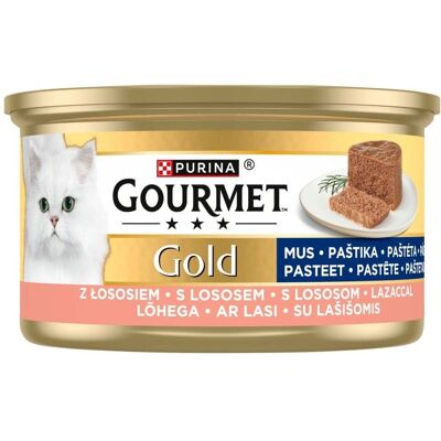 GOURMET Gold Nassfutter mit Lachs Mousse für adulte Katzen 24x85g GOURMET Gold Nassfutter mit Lachs Mousse für adulte Katzen 24x85g