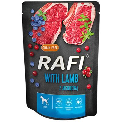 DOLINA NOTECI RAFI mit Lammfleischbeutel für Hunde 300 g DOLINA NOTECI RAFI mit Lammfleischbeutel für Hunde 300 g