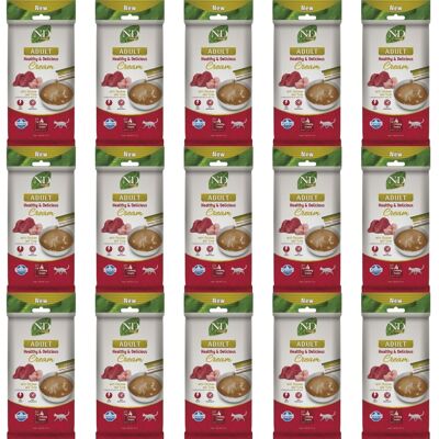 FARMINA N&D cremige Snacks mit Huhn und Thunfisch für Katzen 15x60 g FARMINA N&D cremige Snacks mit Huhn und Thunfisch für Katzen 15x60 g
